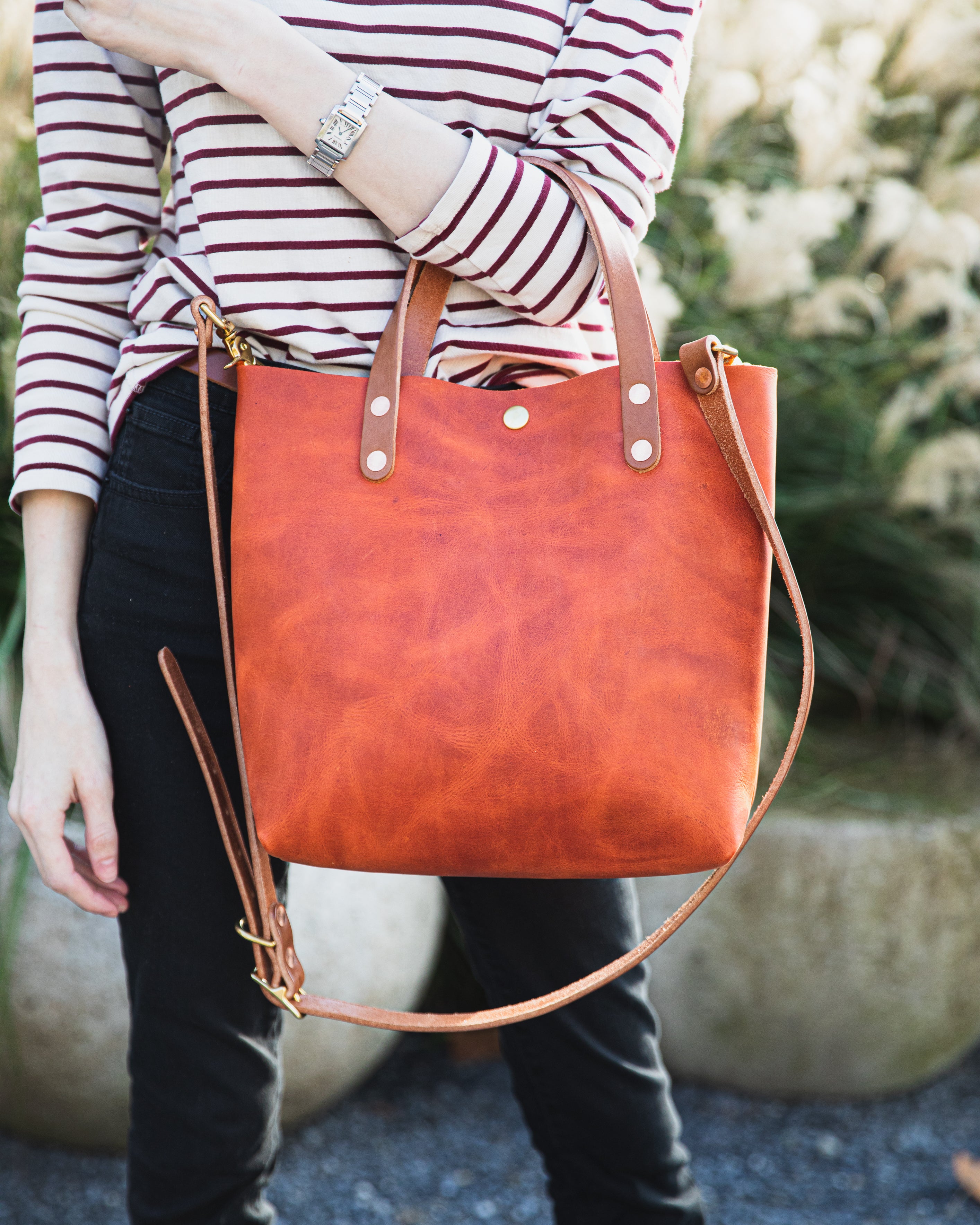 Paprika leather mini tote bag | KMM & Co.
