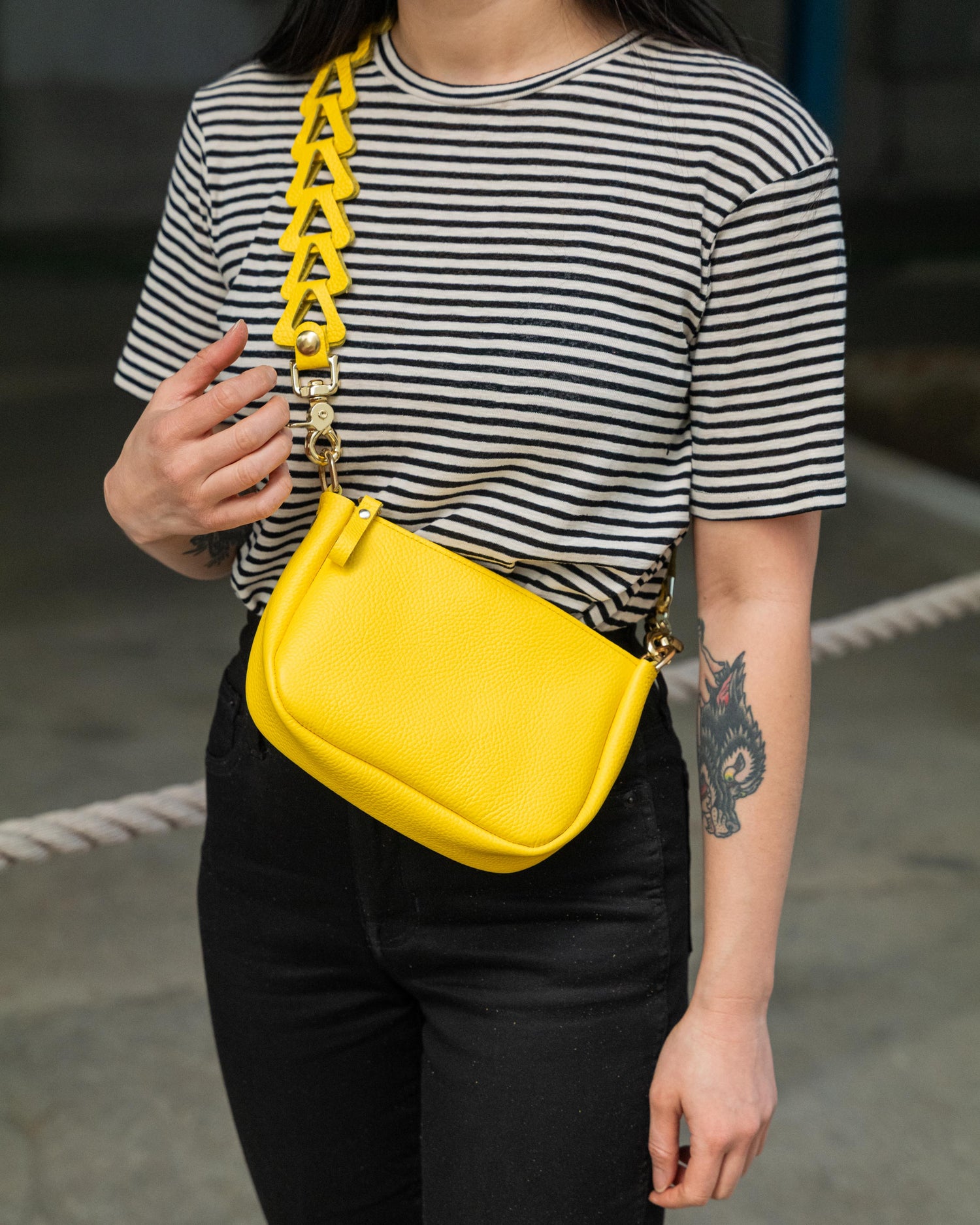 Yellow Italian Pebbled