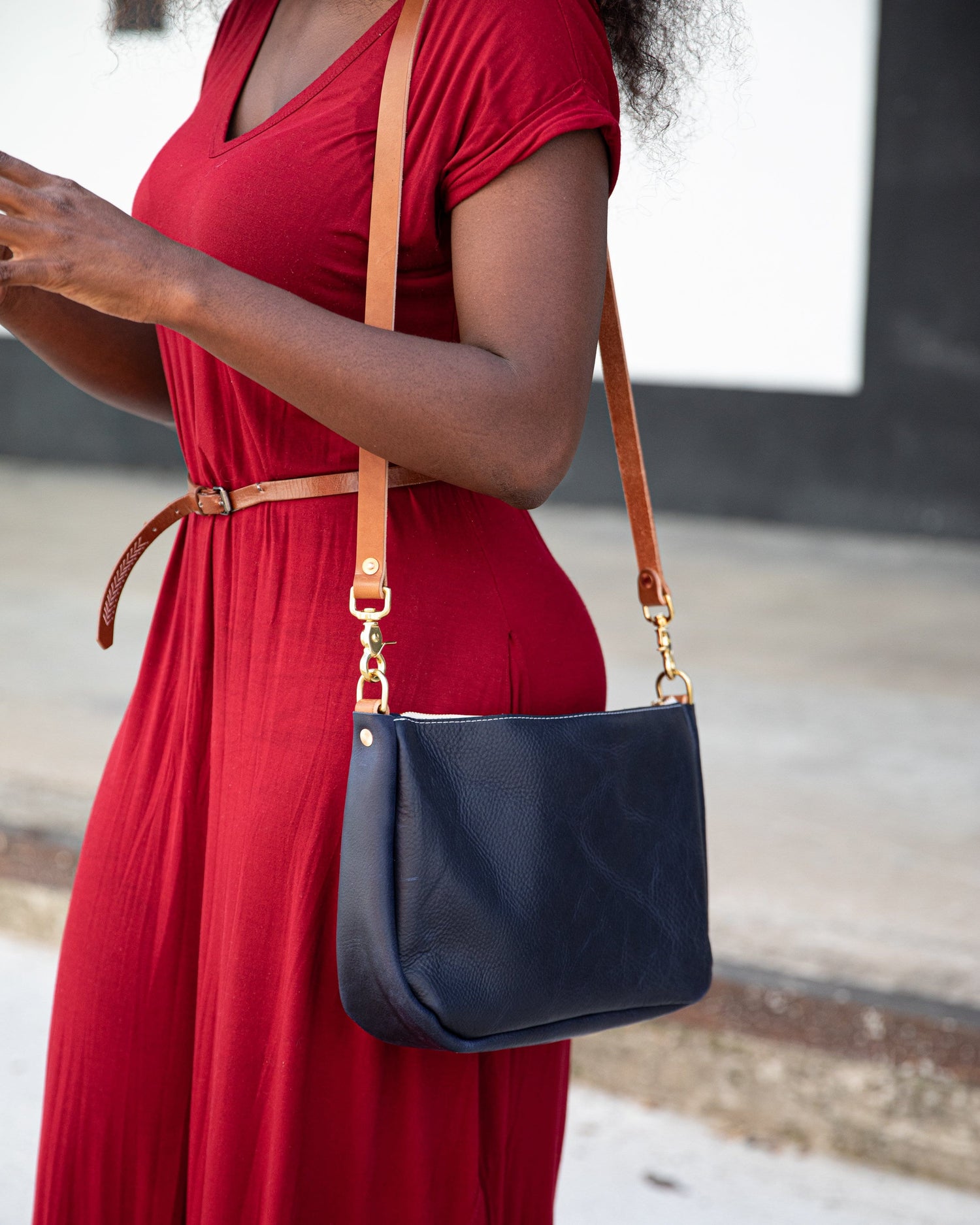 Scratch-and-Dent Navy Kodiak Crossbody Bag