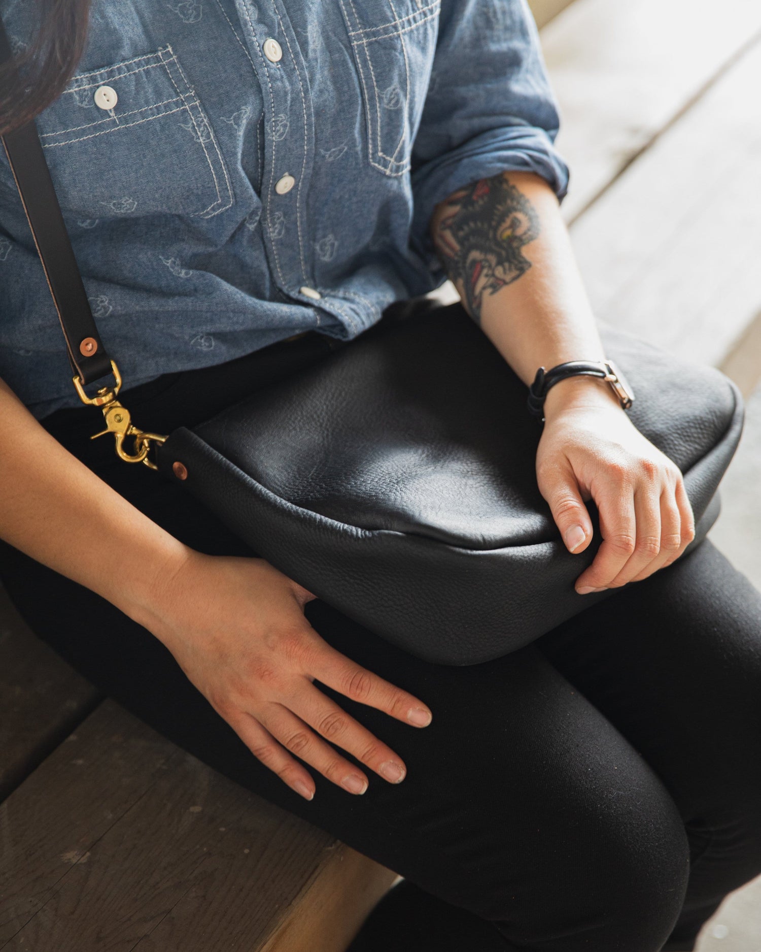 Scratch-and-Dent Black Kodiak Crossbody Bag
