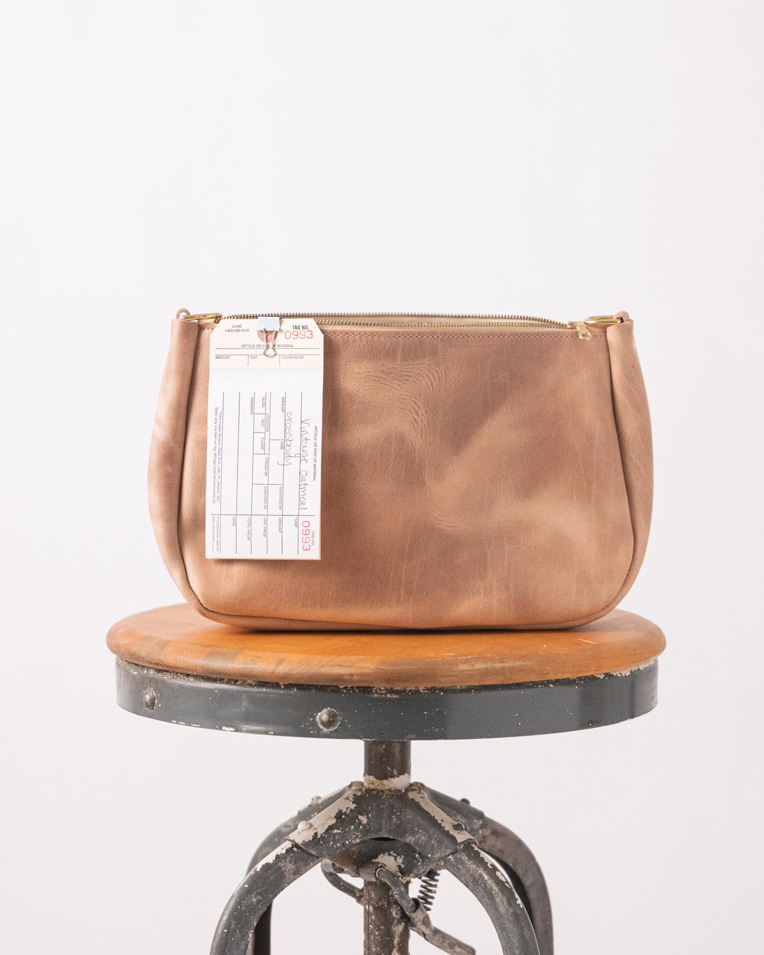 0993 Vintage Oatmeal Crossbody Bag (no crossbody strap)- personalized luggage tags - custom luggage tags - KMM &amp; Co.