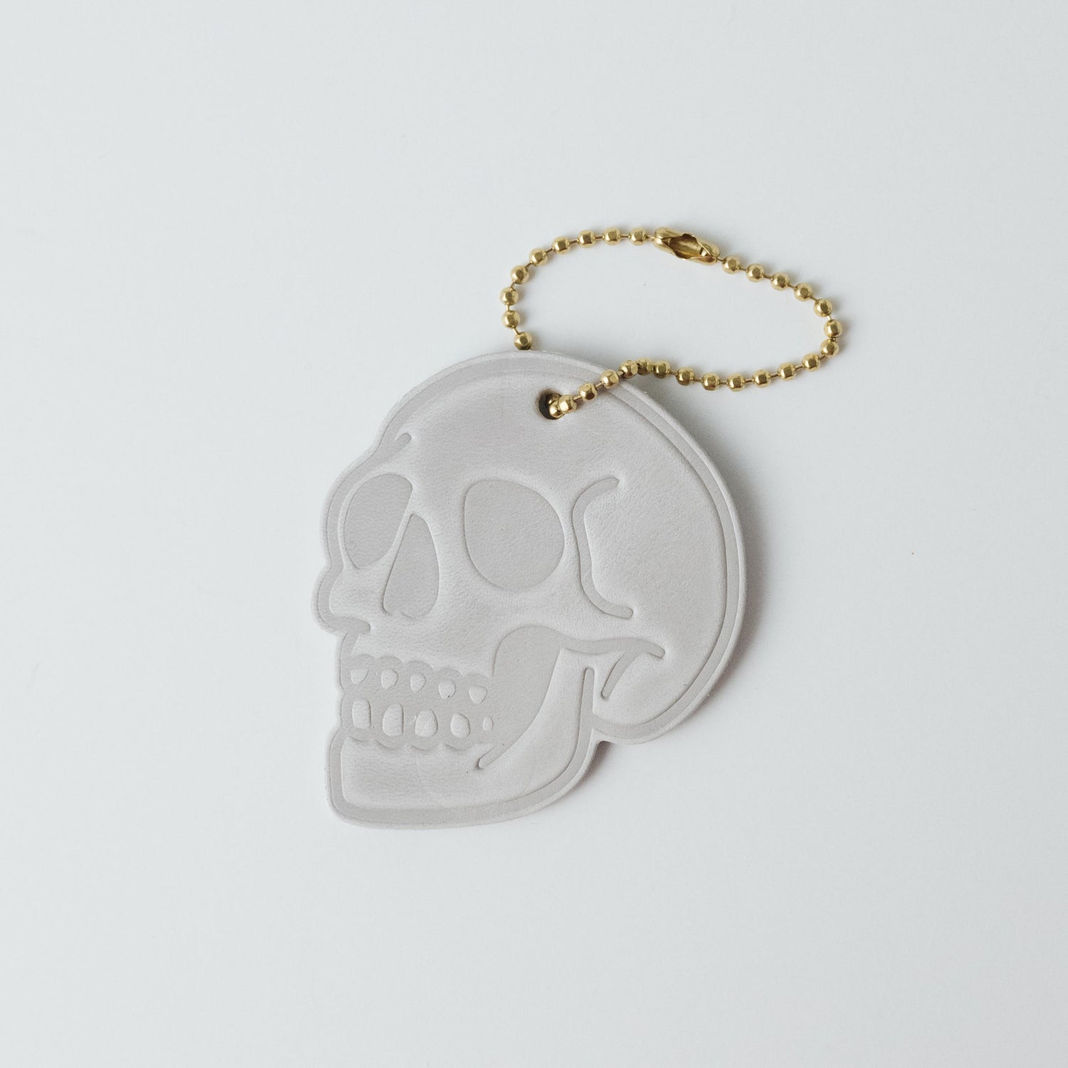 2-Ply Leather Skull Tag- personalized luggage tags - custom luggage tags - KMM &amp; Co.