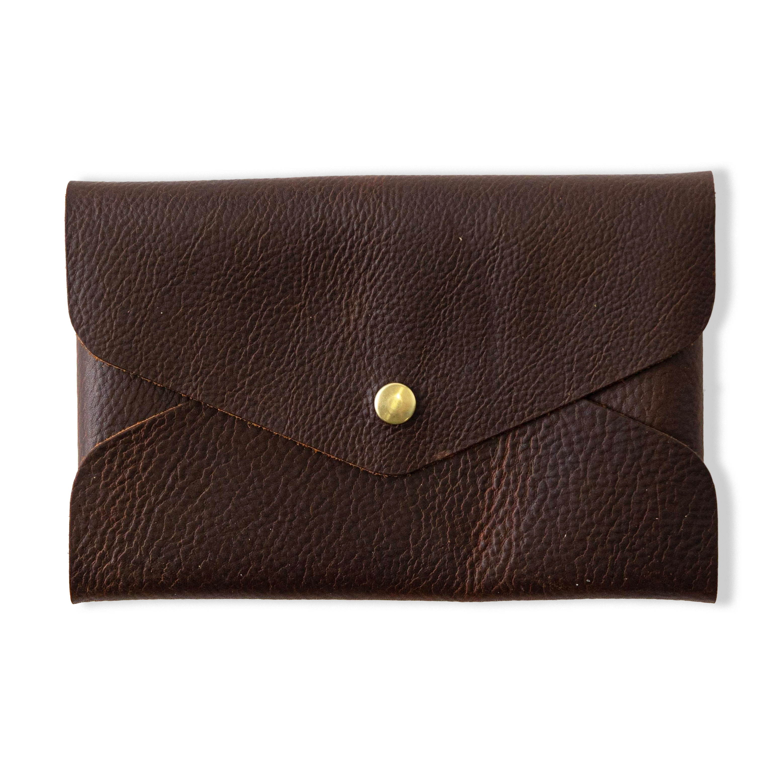 Brown Kodiak Envelope Clutch