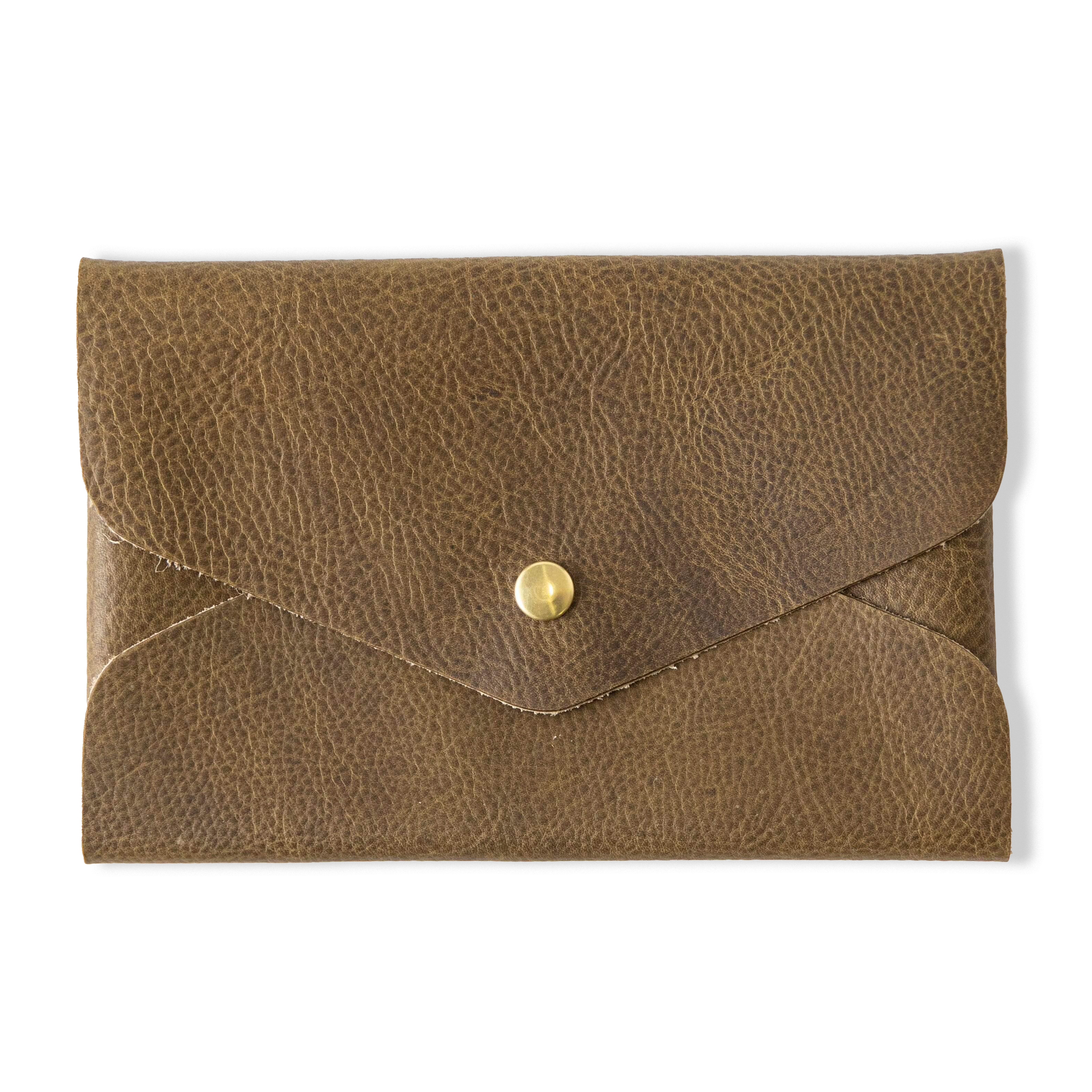 Olive Kodiak Envelope Clutch