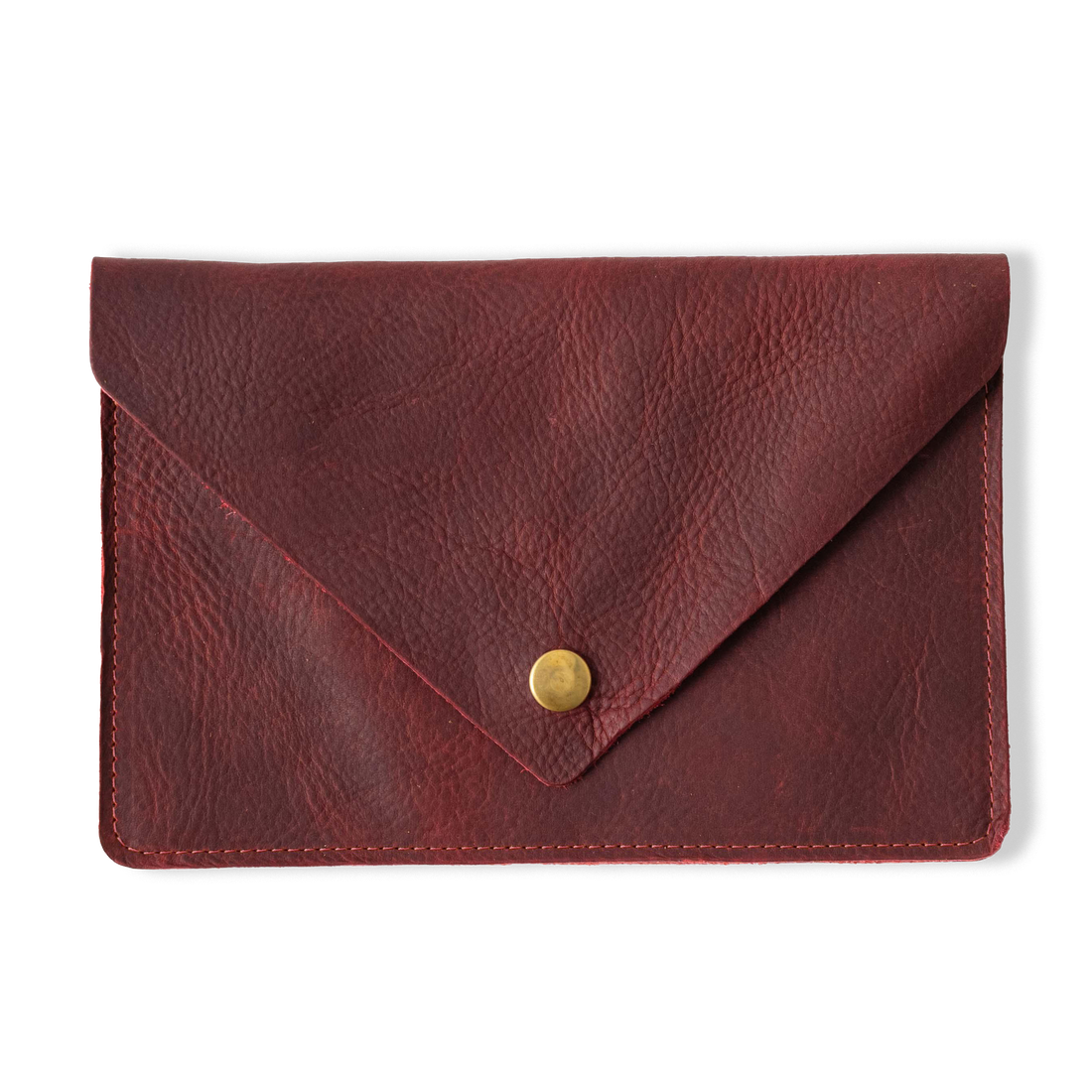 Red Kodiak Leather Clutch