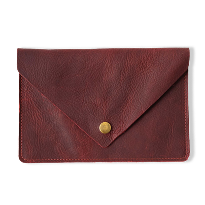 Red Kodiak Leather Clutch
