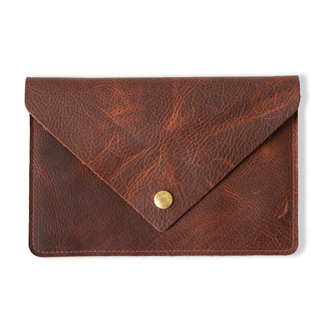 Tan Kodiak Leather Clutch