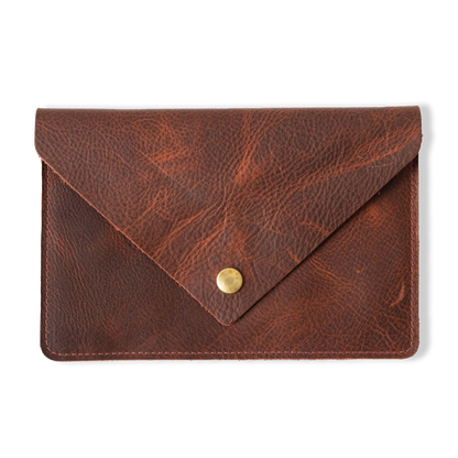 Tan Kodiak Leather Clutch