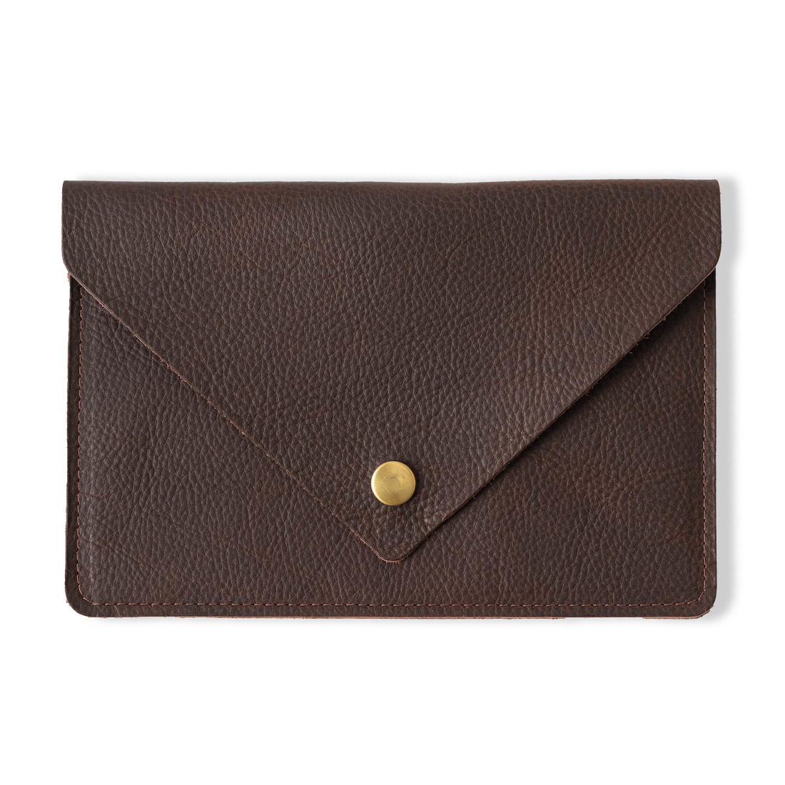 Brown Kodiak Leather Clutch