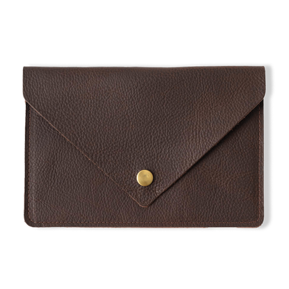 Brown Kodiak Leather Clutch