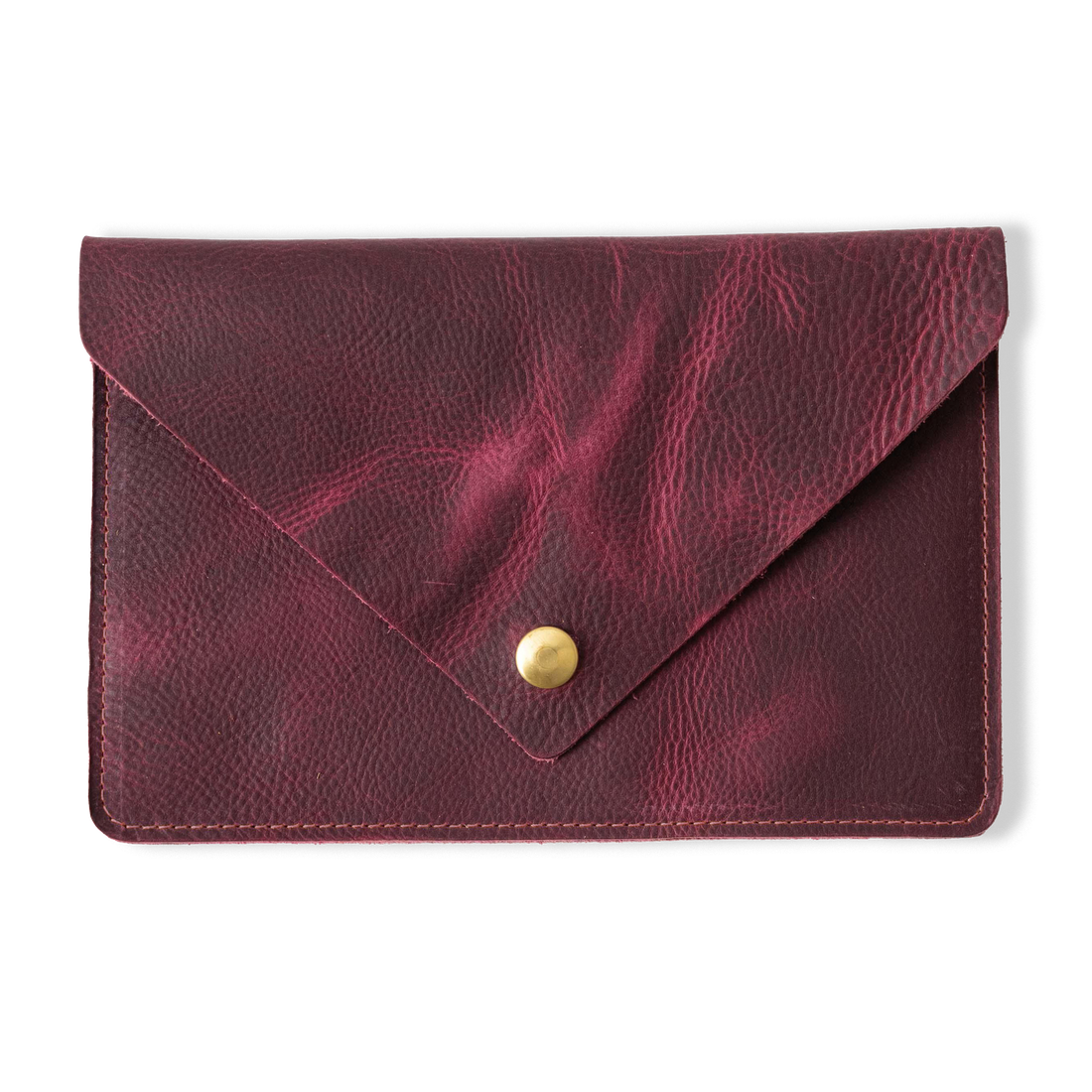 Purple Kodiak Leather Clutch