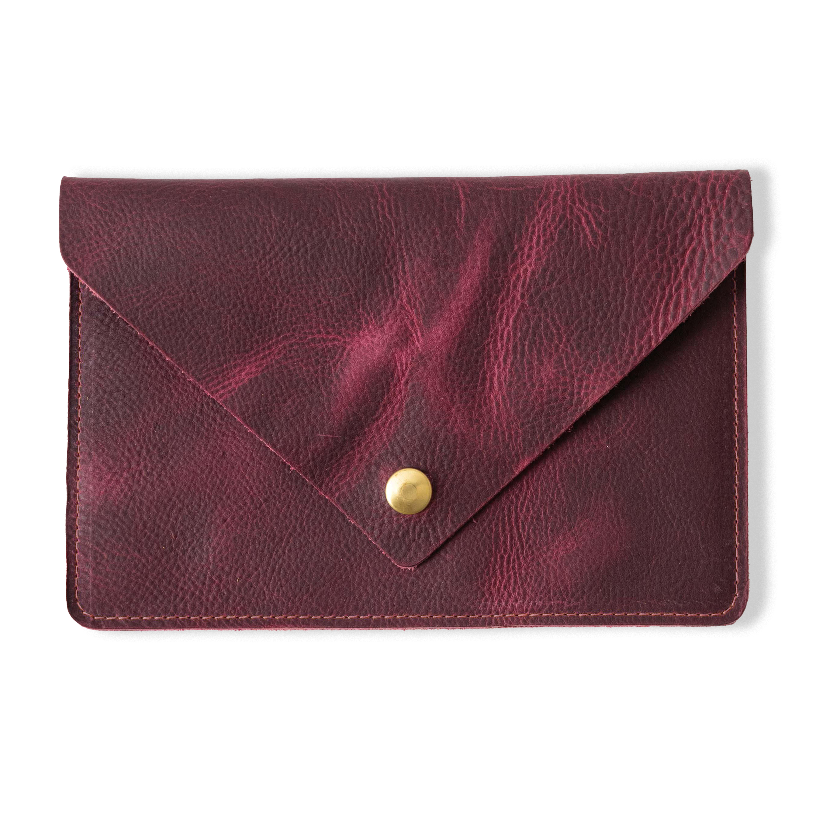Purple Kodiak Leather Clutch