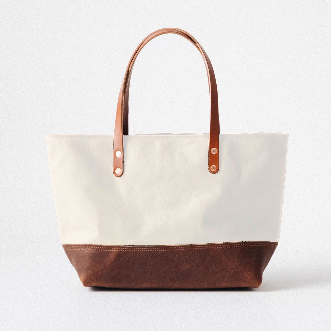 Custom Canvas East West Panel Tote