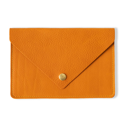 Orange Cypress Leather Clutch