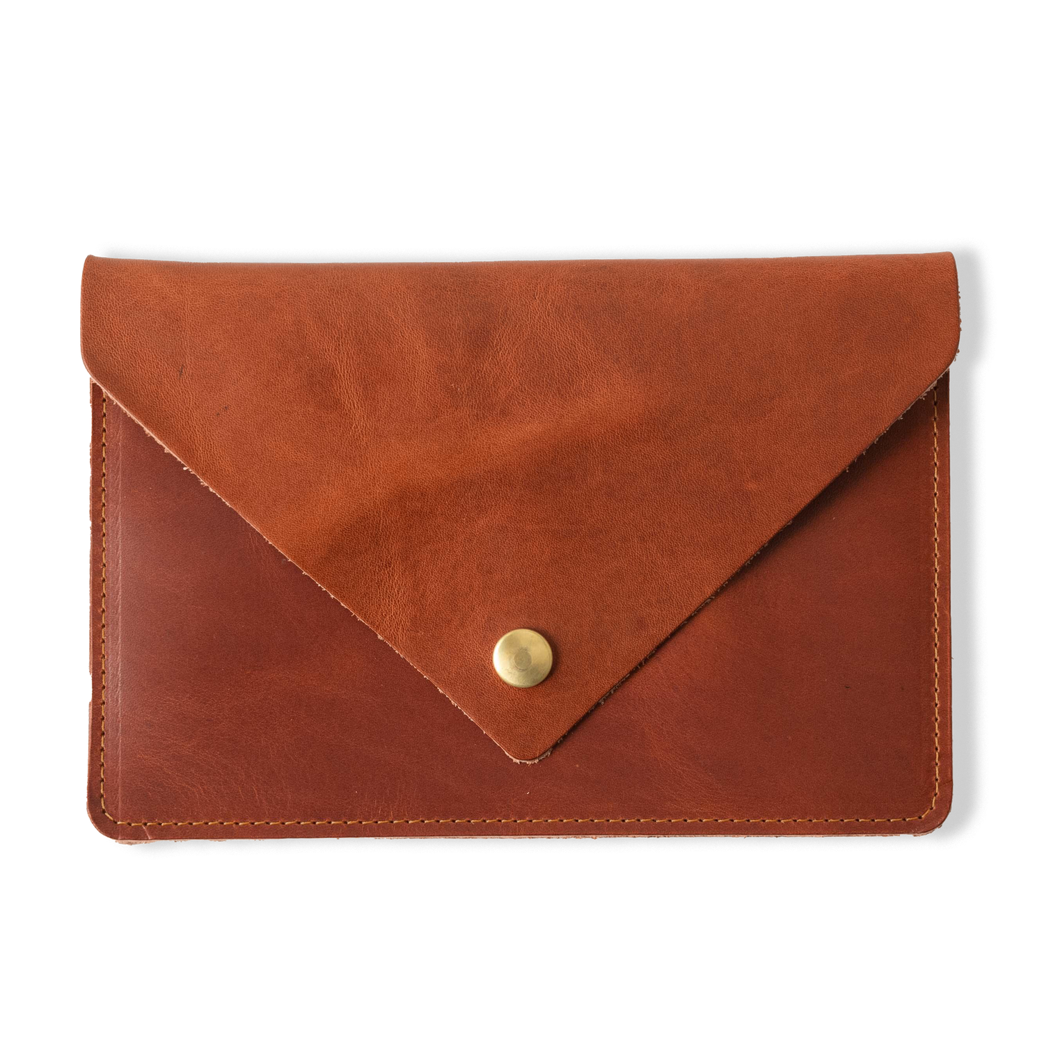 English Tan Dublin Leather Clutch