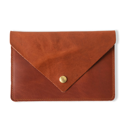 English Tan Dublin Leather Clutch