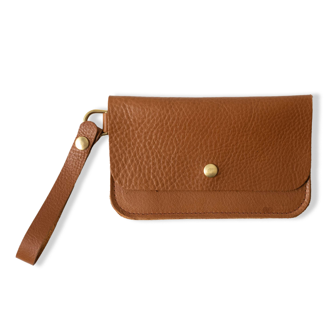Cognac Cypress Wristlet Clutch