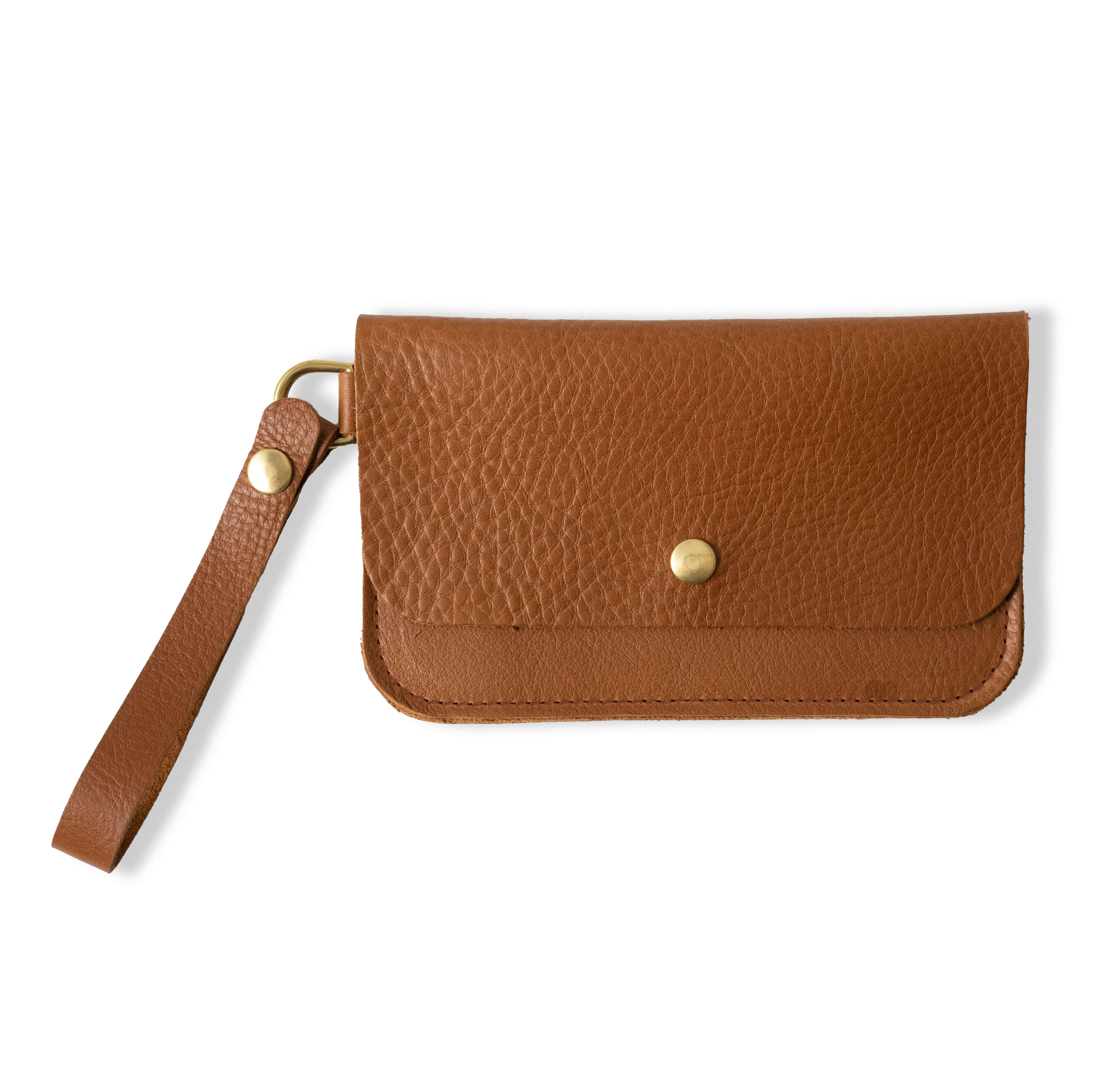 Cognac Cypress Wristlet Clutch