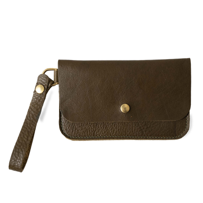 Olive Cypress Wristlet Clutch
