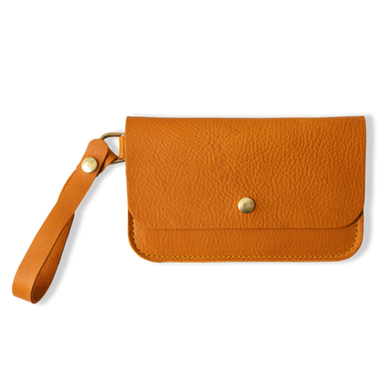 Orange Cypress Wristlet Clutch