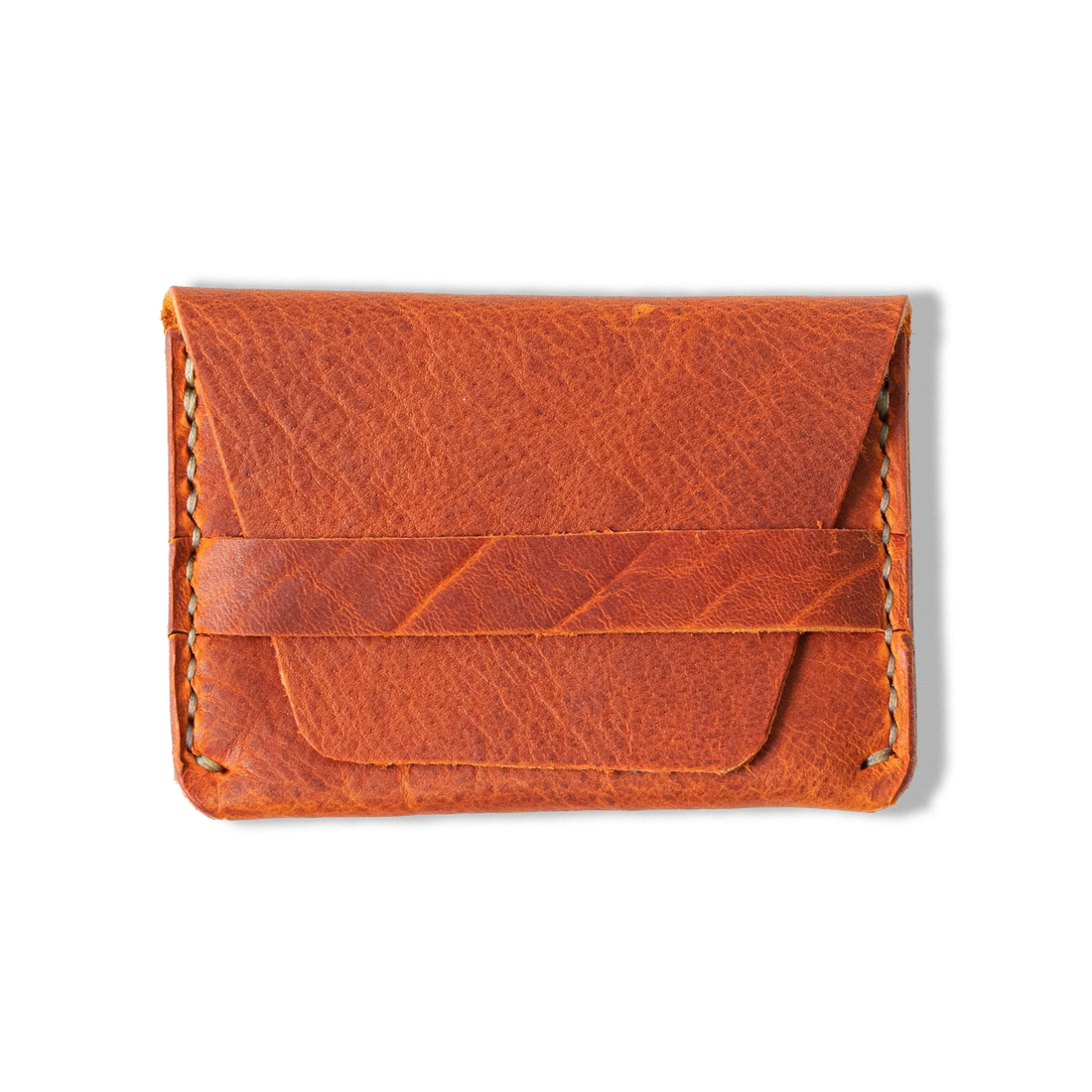 Orange Bison Flap Wallet