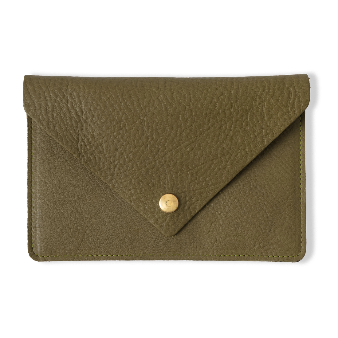 Olive Cypress Leather Clutch