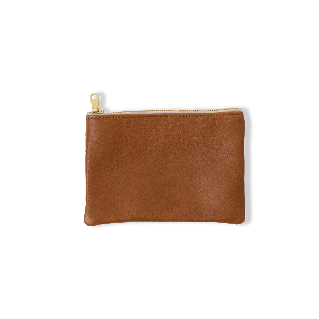 Cognac Cypress Small Zip Pouch