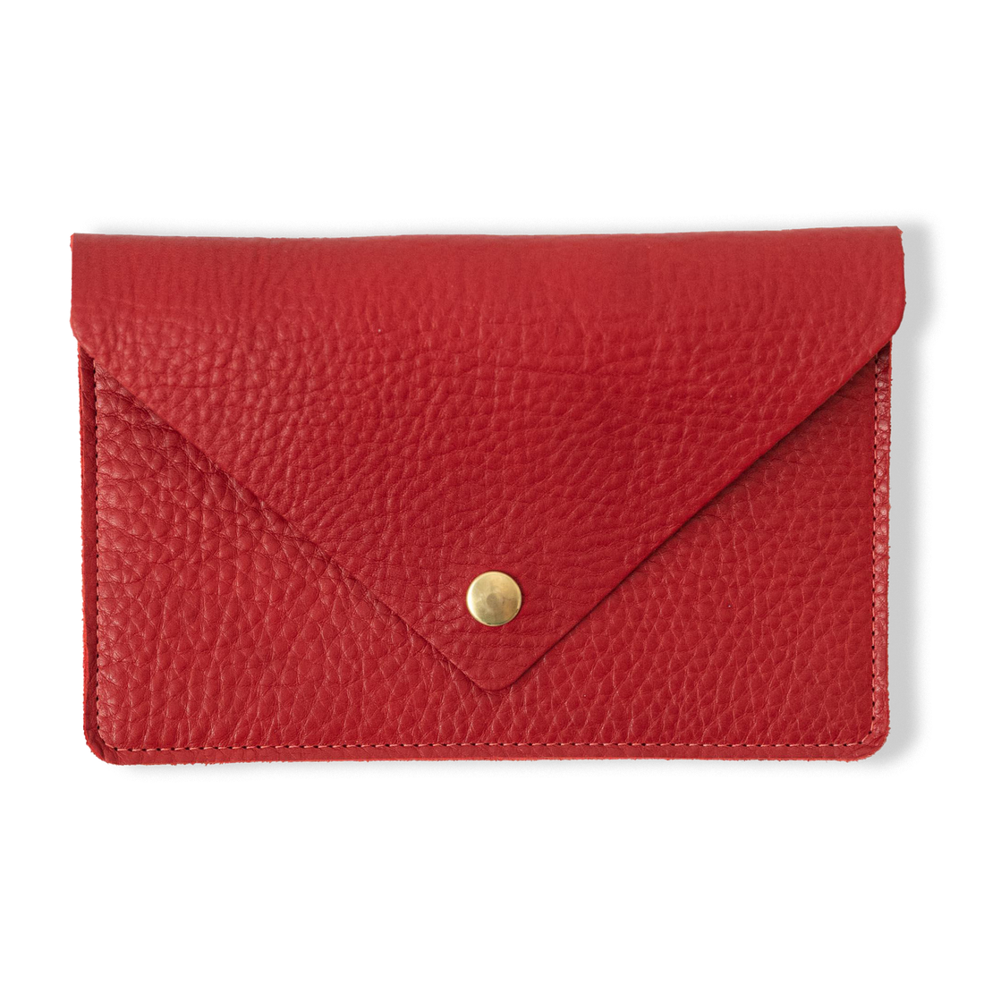 Red Cypress Leather Clutch
