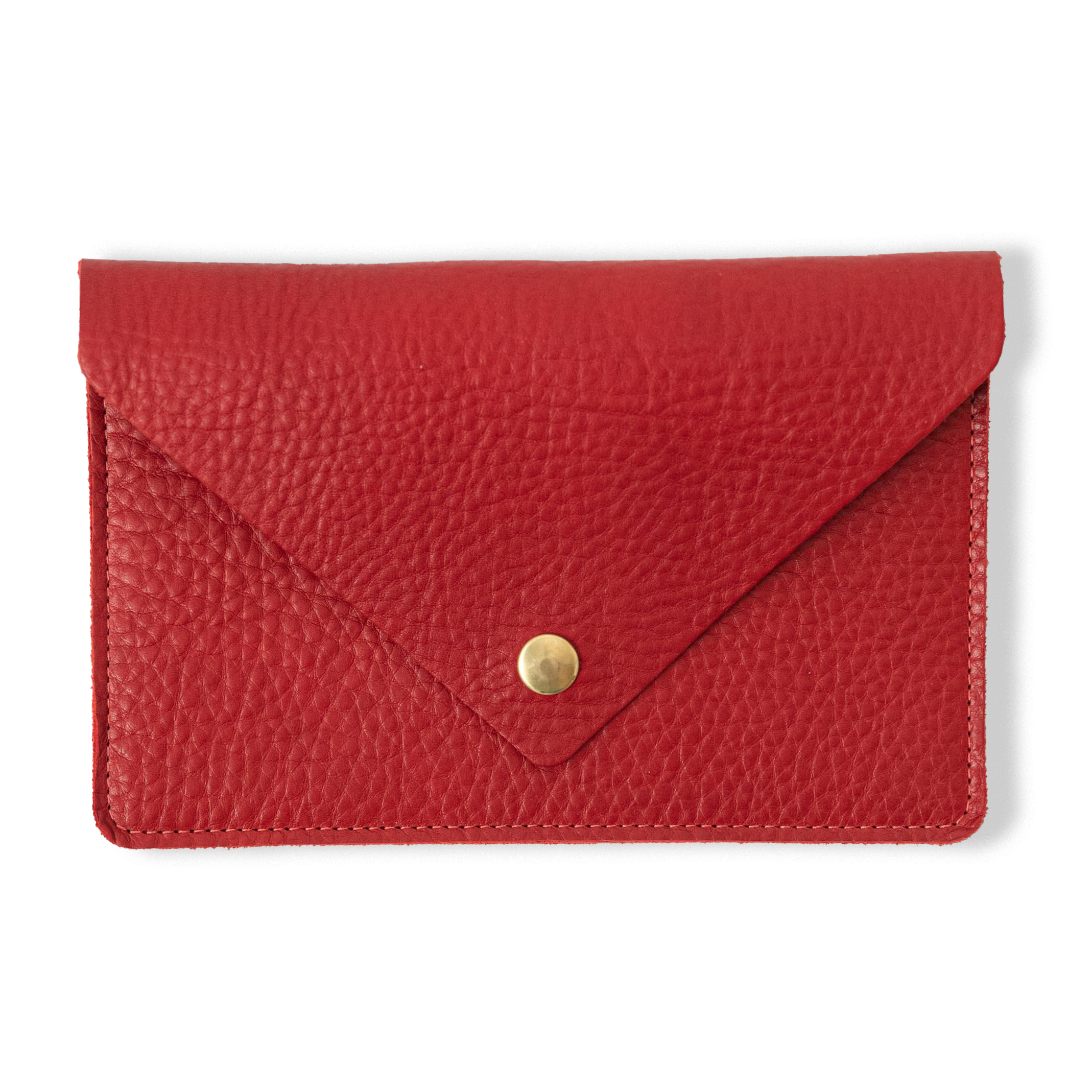 Red Cypress Leather Clutch