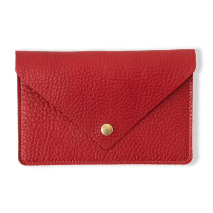 Red Cypress Leather Clutch