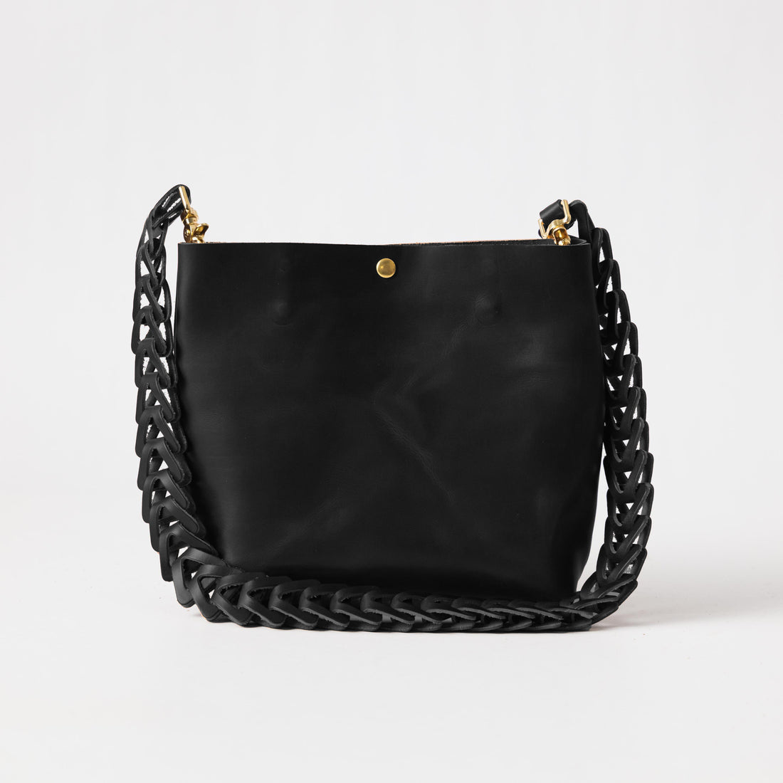 Black Double Mini Crossbody Tote