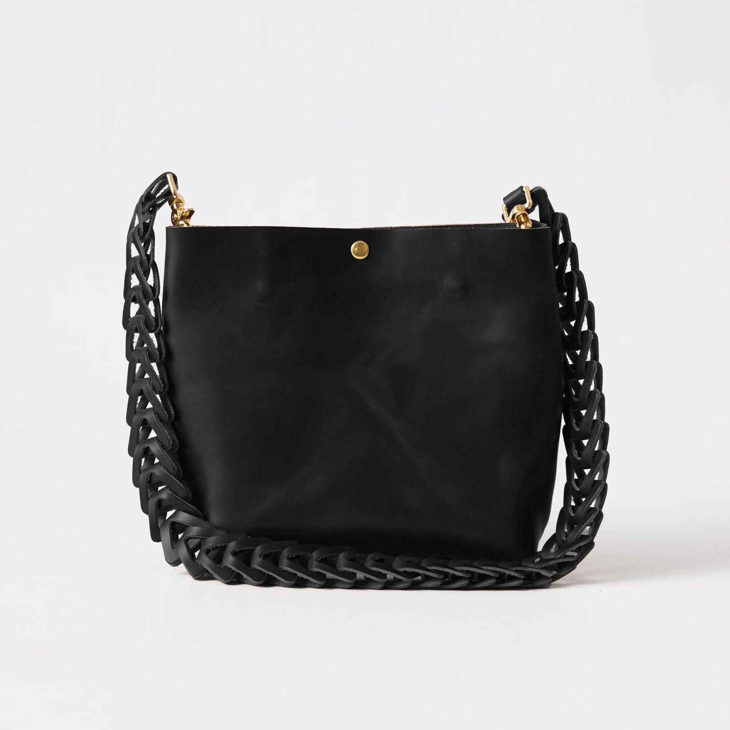 Black Double Mini Crossbody Tote