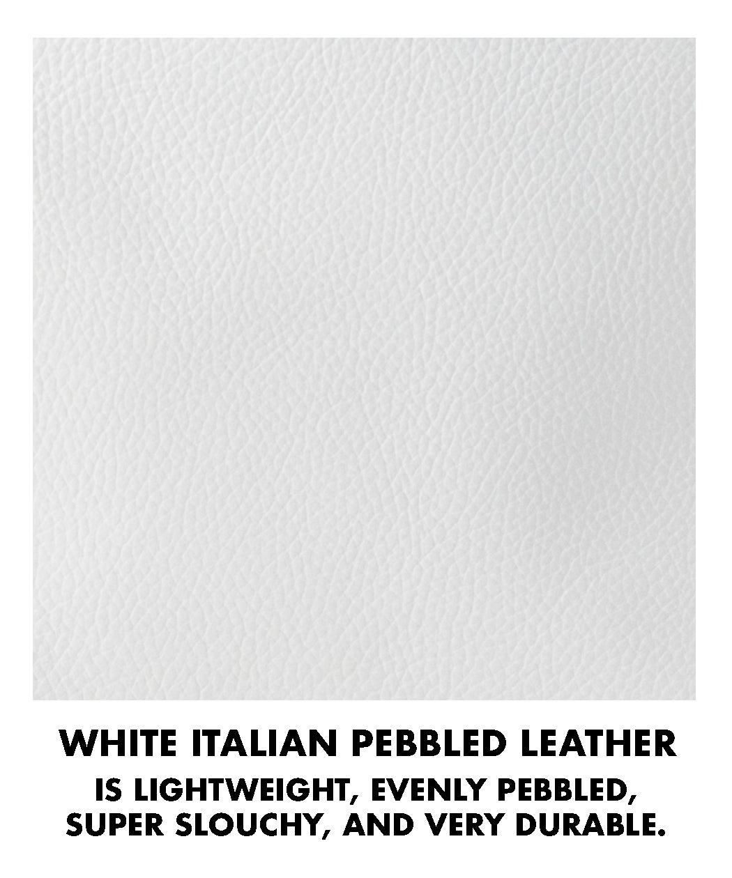 White Italian Pebbled Belt Bag