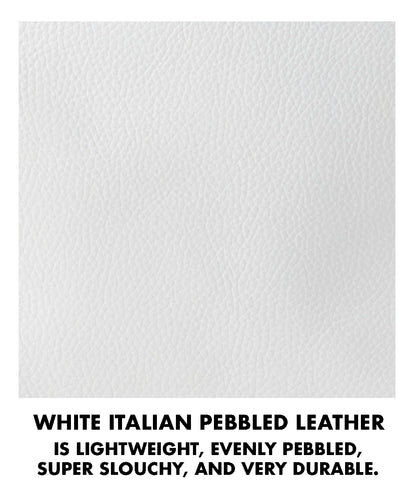 White Italian Pebbled Belt Bag