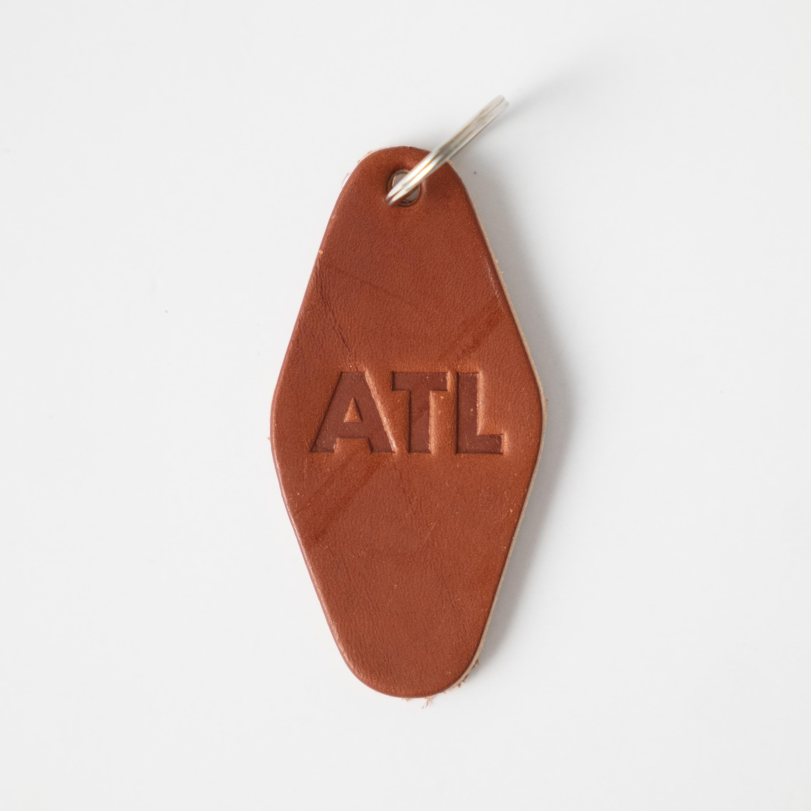 ATL Hotel Key Fob- leather keychain - leather key holder - leather key fob - KMM &amp; Co.