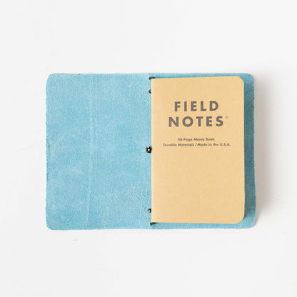 Aegean Blue Travel Notebook- leather journal - leather notebook - KMM &amp; Co.