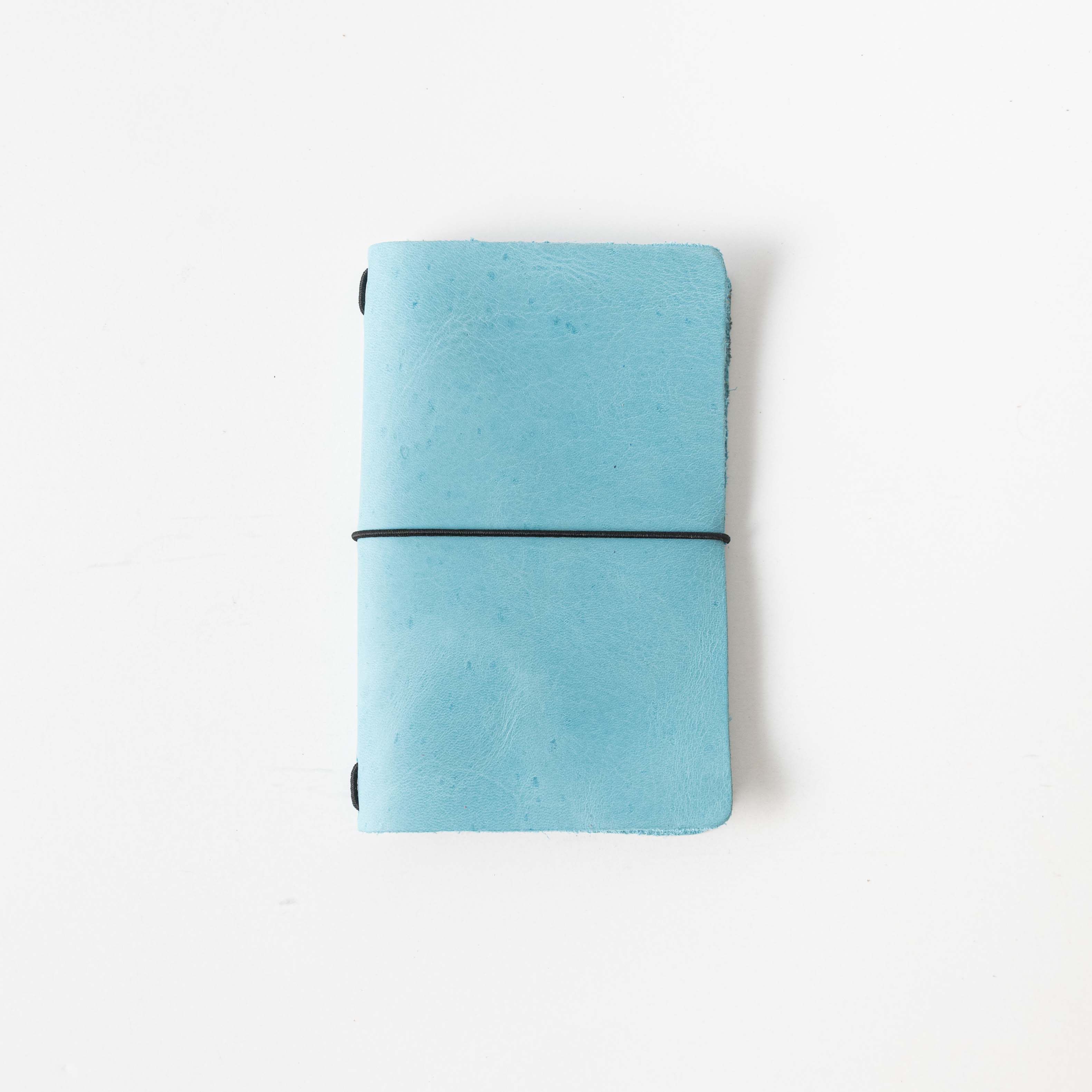 Aegean Blue Travel Notebook- leather journal - leather notebook - KMM &amp; Co.