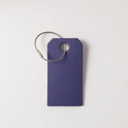 Amethyst Leather Tag- personalized luggage tags - custom luggage tags - KMM &amp; Co.