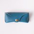 Aqua Bullhide Sunglasses Case- leather glasses case - KMM & Co.