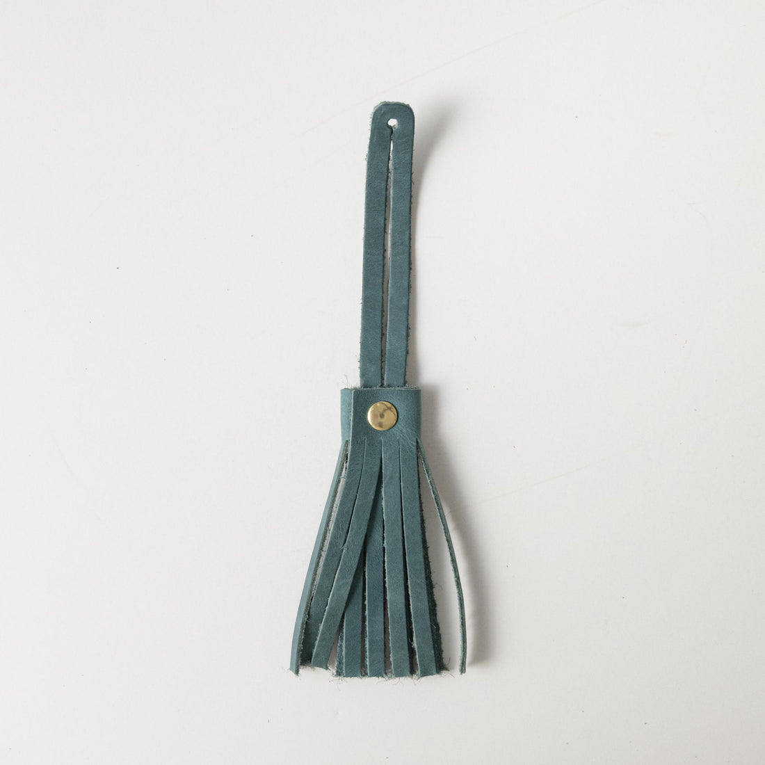 Atlantic Blue Leather Tassel- leather tassel keychain - KMM &amp; Co.