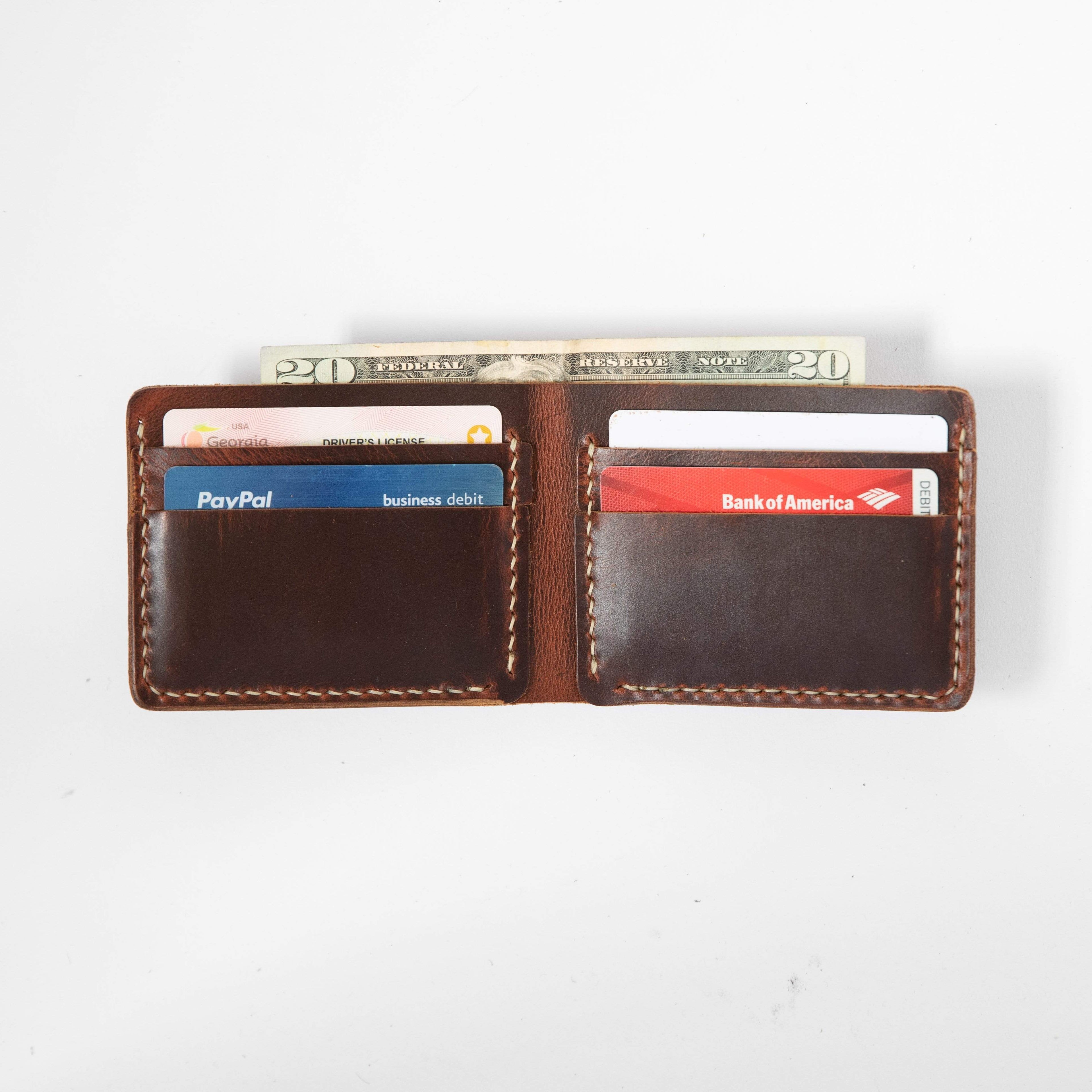 Autumn Harvest Billfold- leather billfold wallet - mens leather bifold wallet - KMM &amp; Co.