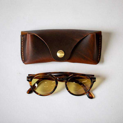 Autumn Harvest Sunglasses Case- leather glasses case - KMM &amp; Co.