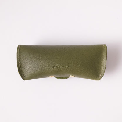 Avocado Bullhide Sunglasses Case- leather glasses case - KMM &amp; Co.