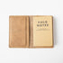 Beige Bison Notebook Wallet- leather notebook cover - passport holder - KMM & Co.