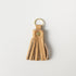 Beige Bison Tassel Keychain- leather tassel keychain - KMM & Co.