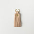 Beige Tassel Keychain- leather tassel keychain - KMM & Co.