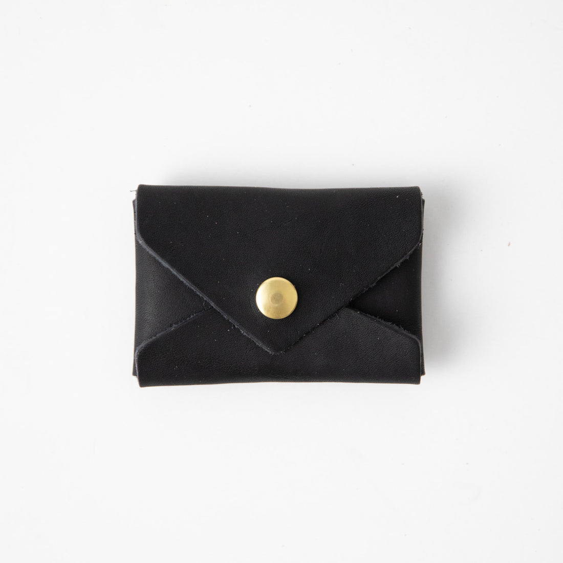 Black Cypress Card Envelope- card holder wallet - leather wallet made in America at KMM &amp; Co.