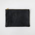 Black Cypress Medium Zip Pouch- leather zipper pouch - KMM & Co.