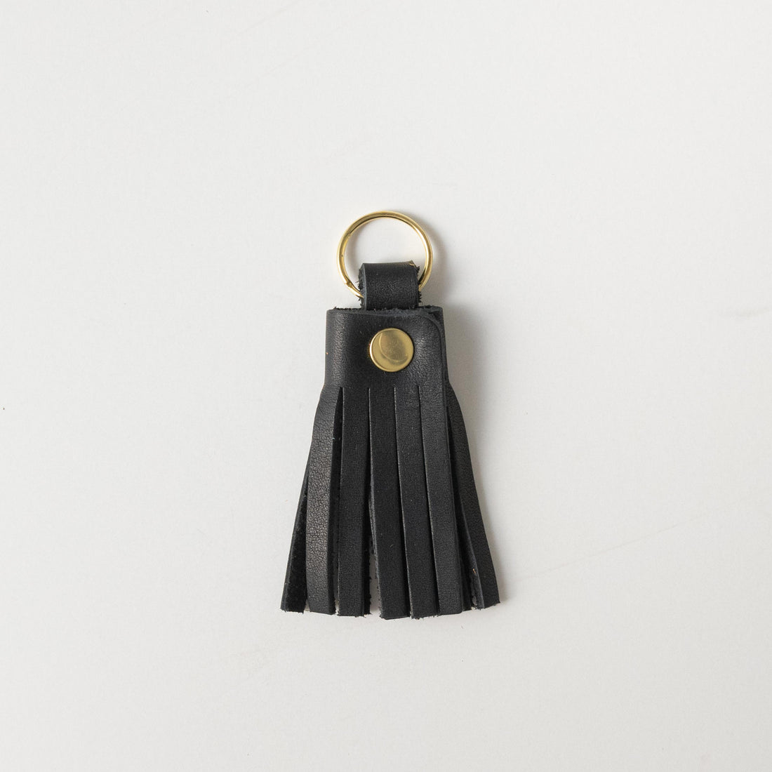 Black Cypress Tassel Keychain- leather tassel keychain - KMM &amp; Co.