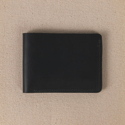 Black Dublin Billfold- leather billfold wallet - mens leather bifold wallet - KMM &amp; Co.